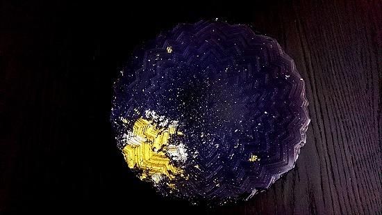Majo Blue Gold Leaf | Sparkle Plate 290mm