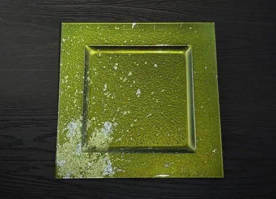 Majo Gold Leaf | Square Rim Plate, 31cm (3 Colours)
