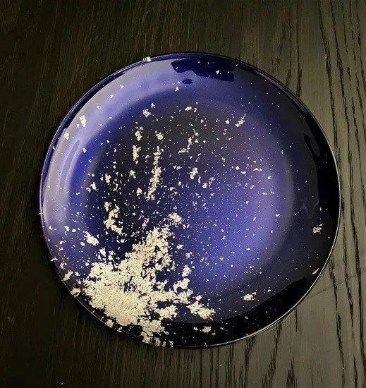 Majo Blue | Flat Plate, Silver Leaf
