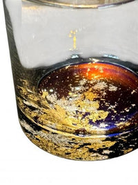 Majo Blue | Rocks Glass 235, Gold Leaf