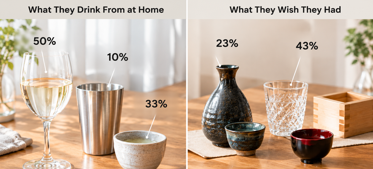 What 30 American Sake Drinkers Drink From at Home, and What They Wish They Had