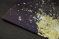 Majo Blue Gold Leaf | Glass Plate S (D), Tempered Glass