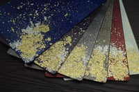 Majo Blue Gold Leaf | Glass Plate S (D), Tempered Glass