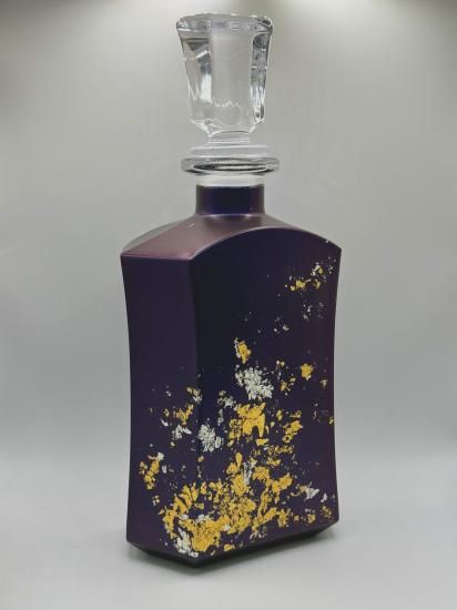 Majo Blue | Decanter, Gold Leaf (Matte Finish)