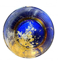 Majo Blue | Rocks Glass 235, Gold Leaf