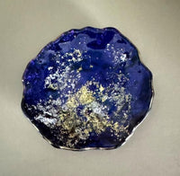 Majo Blue | Small Dish with Rim, Rock Gradient Lacquer