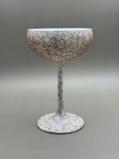 Pure white ranshi champagne saucer glass